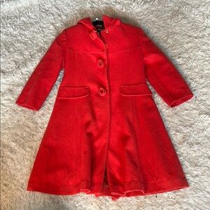 Red Rothschild pea coat